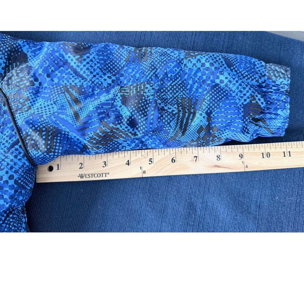 REI Toddler 2T Blue Geometric Print Fleece Lined Durable Ski Snowsuit Bunting - Picture 8 of 16